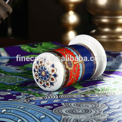 Luxury Fine Bone China Ceramic Toothpick Holder of Grand Banquet